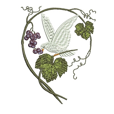 Matriz de matriz Matriz De Bordado Divino &amp; Uvas